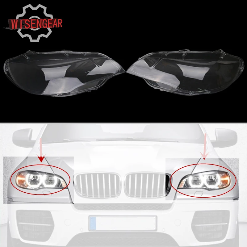 Для BMW X6 X5M фар Крышка Замена передней фары линзы для E71 2008-2014 Автомобильные