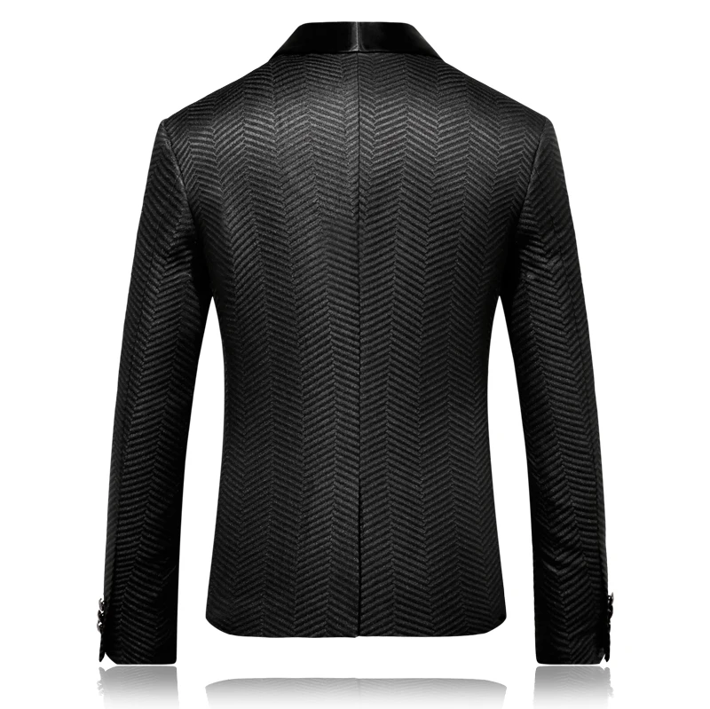 Бренд осень британский стиль Блейзер Masculino Для мужчин s этап одежда черный Для мужчин блейзеры куртки 2019 платье Slim Fit Plus Размеры M-4XL