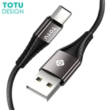 TOTU Тип usb C кабель для samsung huawei Xiaomi быстрой зарядки Зарядное устройство Тип-c USB кабель USB-C провода шнура кабель мобильного телефона