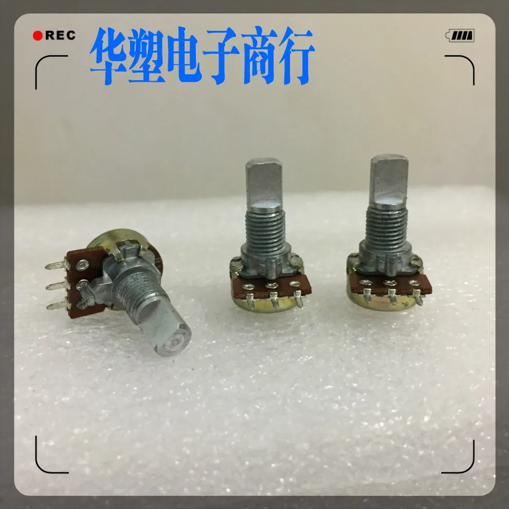 

12 Type RV120F Mono Potentiometer Switch Small Speaker B10K Single Axle Audio Adjustable Resistor