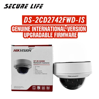 

In stock Free shipping english version DS-2CD2742FWD-IS Audio, POE 4MP WDR Vari-focal Dome Network IP security Camera