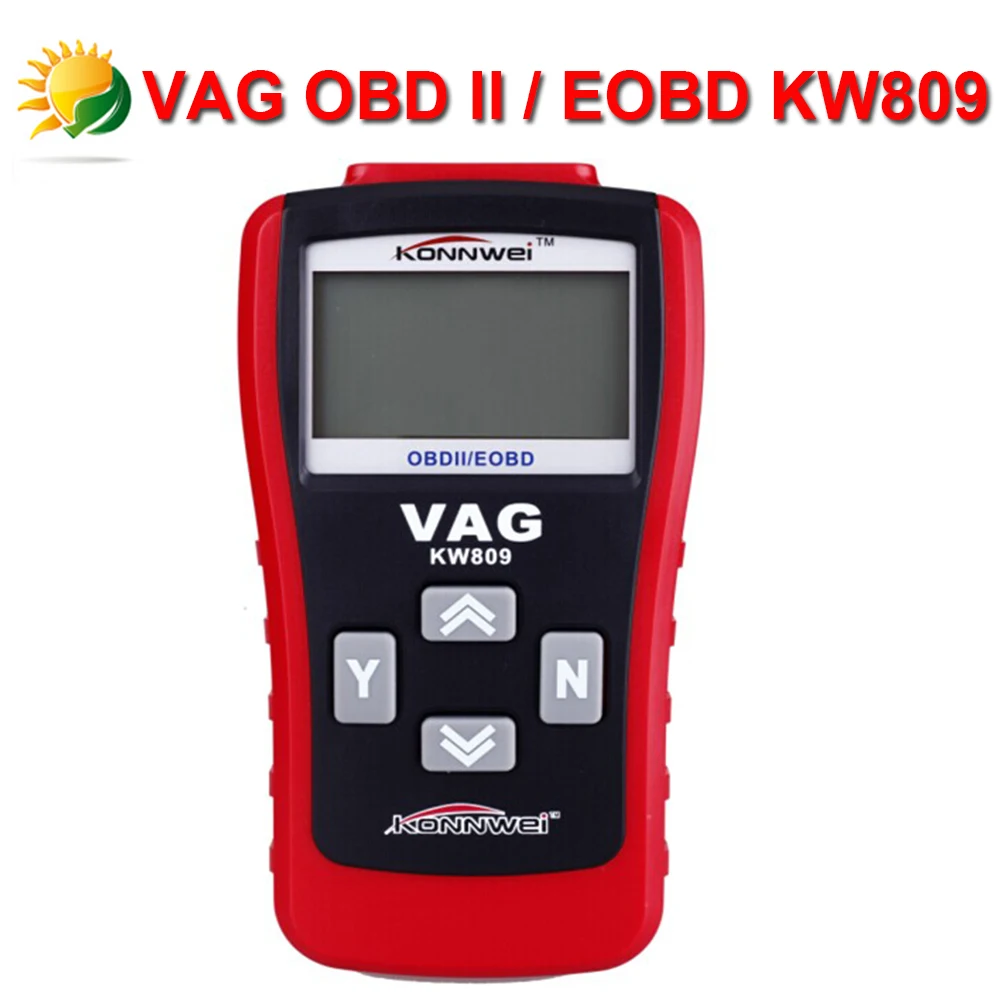 

KONNWEI KW809 Multifunction Scanner VAG OBD2/EOBD Code Card Reader Reading decoder For VW Audi Skoda Scanner Free Shipping