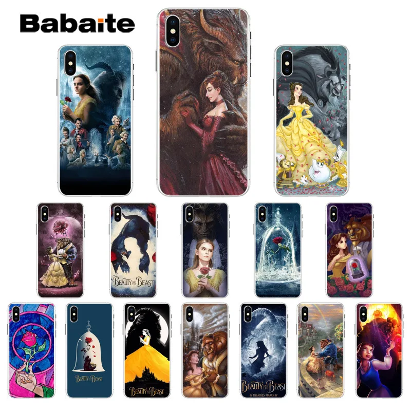 

Babaite Beauty and the Beast Rose Princess TPU Soft Silicone Phone Case Cover for iPhone 7 8 6 6S Plus X XS MAX 5 5S SE XR Cases