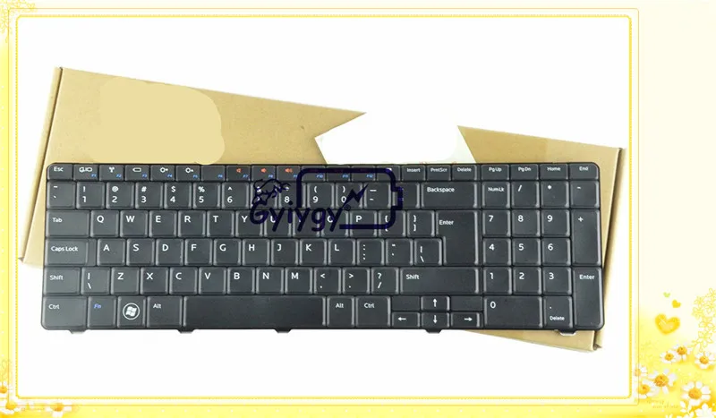 Keyboard with BIG ENTER for Dell Inspiron 17R N7010 series, Compatible with part numbers 8V8RT 08V8RT AEZE6700110 9Z.N3E82.B1D V104025CS