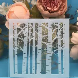 13 см дерево лес DIY Craft Многослойные трафареты настенная живопись штампованная для скрапбукинга тиснильный альбом бумага карты шаблон
