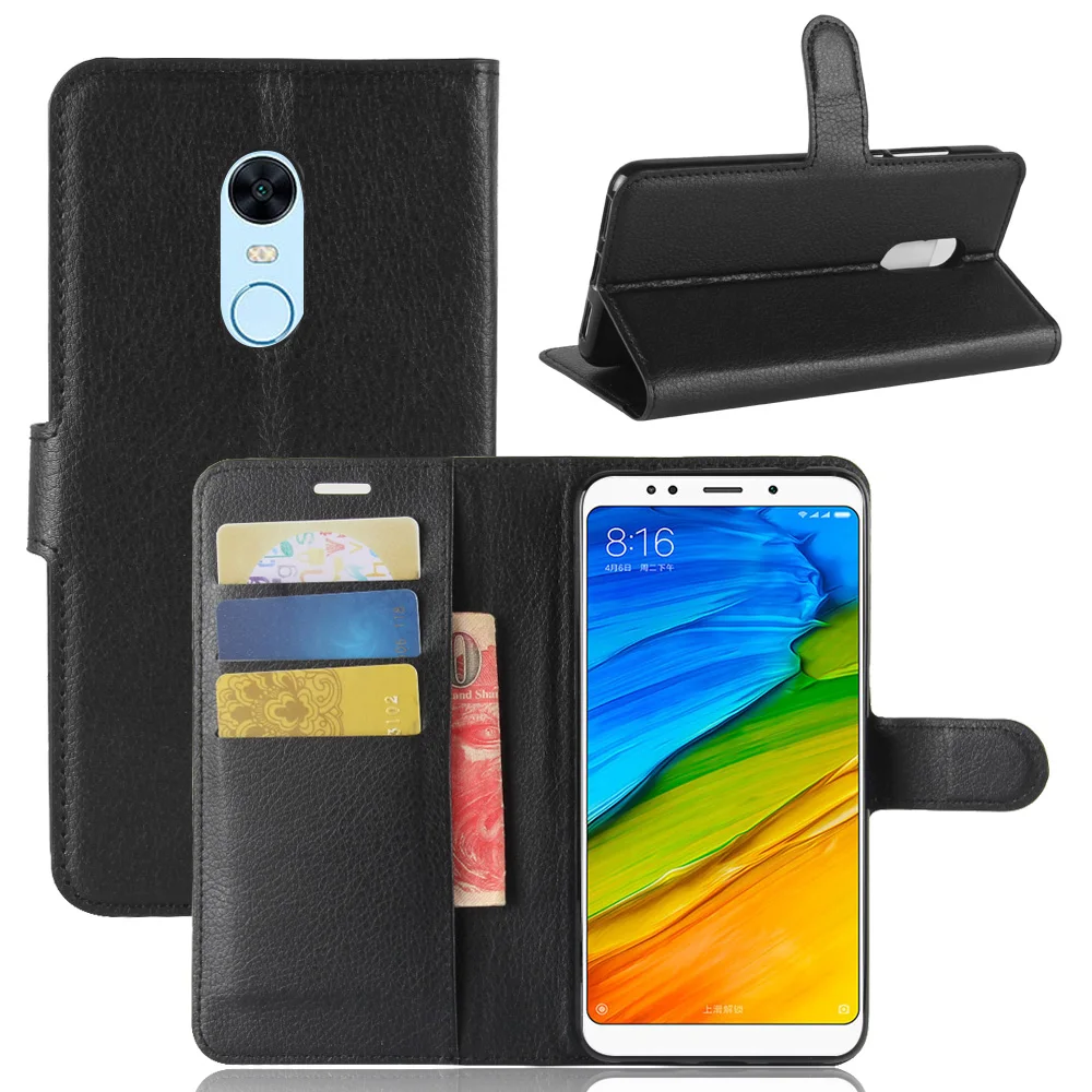 sfor Xiaomi Redmi 5 Plus Case Cover Top quality PU Leather Wallet Card Holder Flip for | Мобильные телефоны и аксессуары