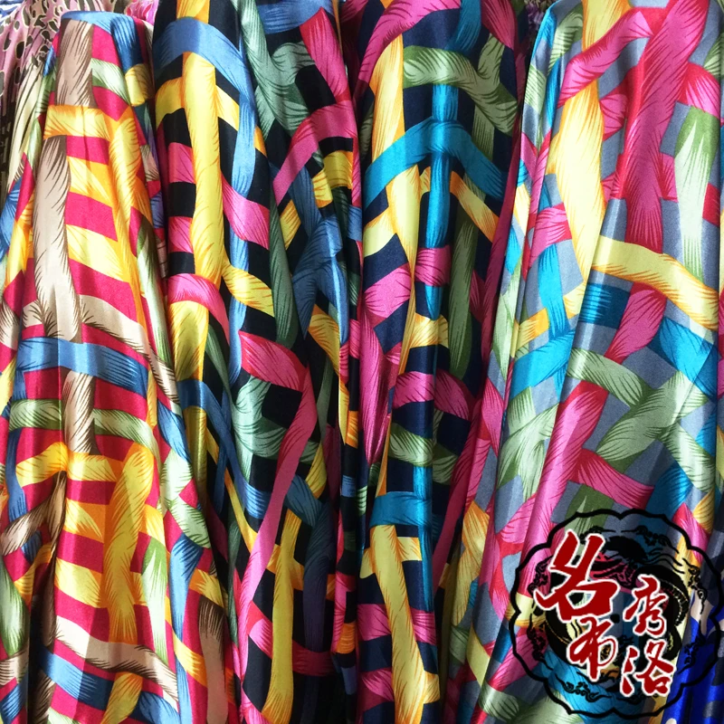 

Bazin Riche Getzner Tissus Free Shipping Printing Color Butyl Satin Emulation Silk Clothing Cos Dress In Line Scarf Fabrics