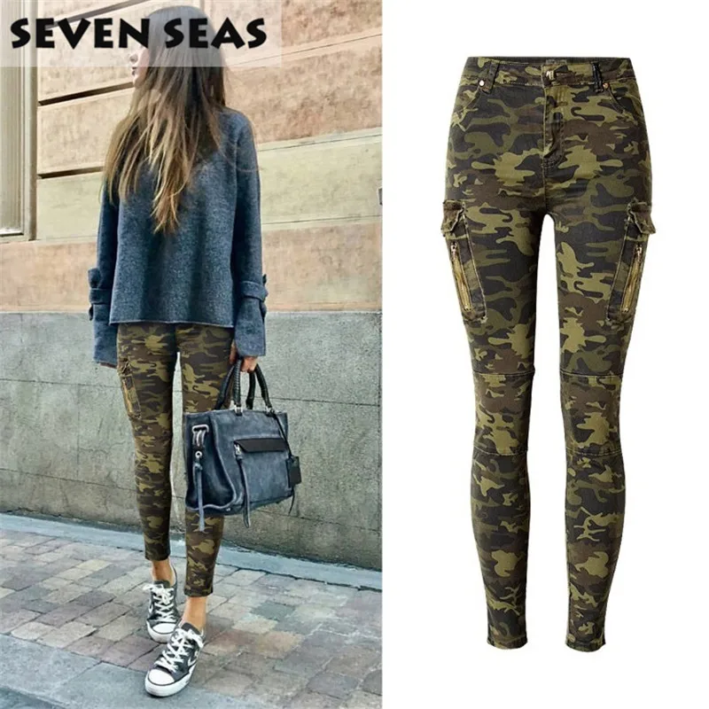 Skinny Jeans Woman Plus Size Camouflage Jeans Stretch Pencil Jean Slim  Femme Zipper Camo Denim Pants - Jeans - AliExpress