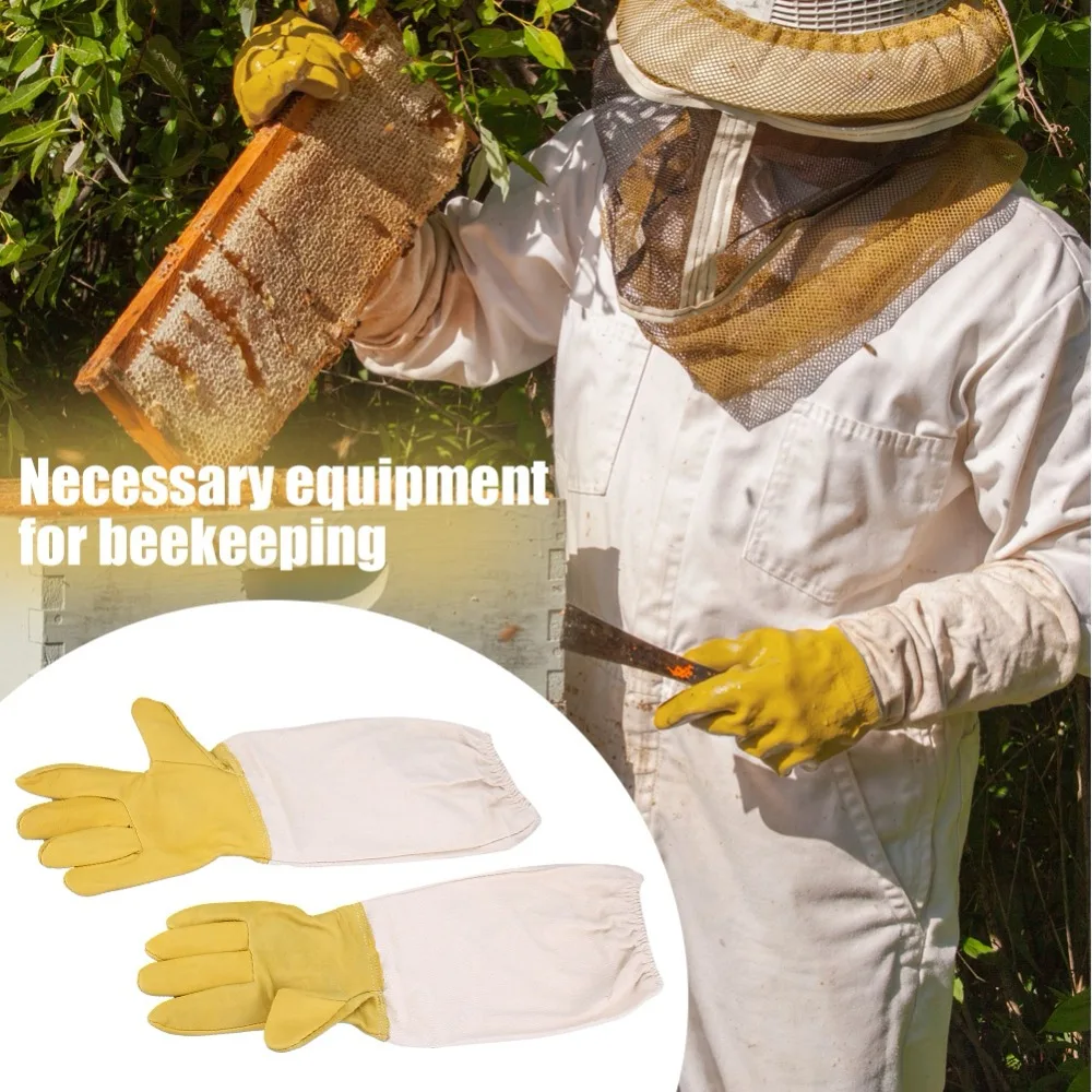 Горячее предложение! Распродажа! Пара защитных эластичных пчеловодческих перчаток с длинными рукавами идеально подходит для начинающих пчеловодов высшего качества