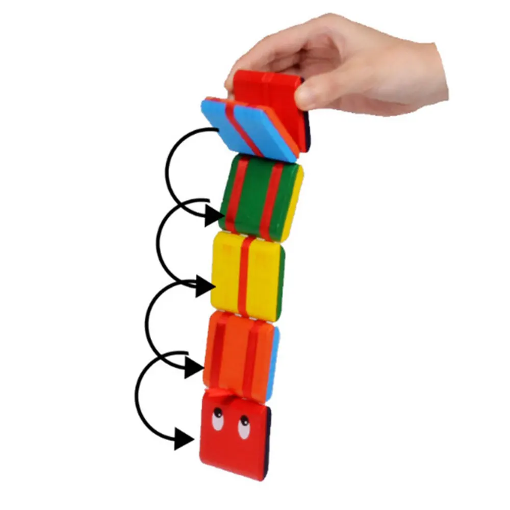 Wooden Flap Toys Carton Eye Kids Early Education Hand eye Coordination