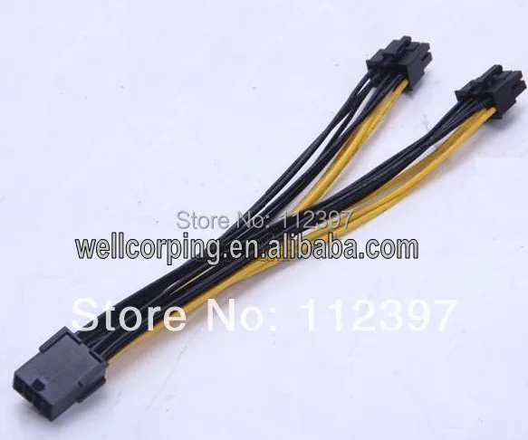 Горячий продукт! Pci-e 8 pin для pci-e 2x8 pin pci-e 8 pin для Dual 8(6+ 2) pin pci-e Splitter силовой кабель vedio графической карты