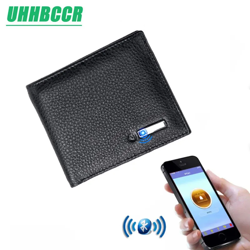 

Smart Wallet Men Genuine Leather High Quality Anti Lost Intelligent Bluetooth Purse Male Card Holders Suit for IOS, Android