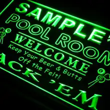 Py-tm для персонализированного названия бассейна комнаты стойки их бар для пивных неоновый свет знак