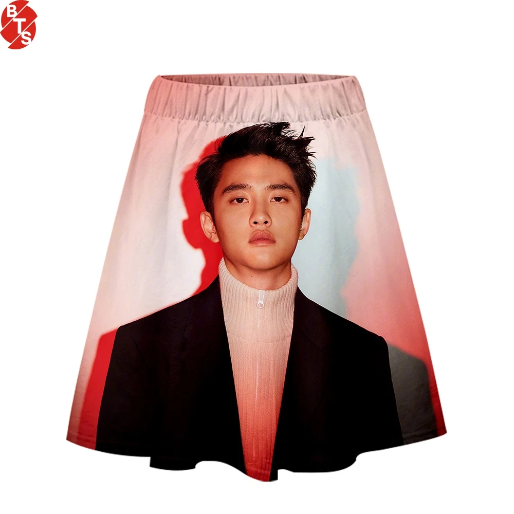 Женские юбки с 3D-принтом Kpop Bang Store модные короткие для девочек повседневная