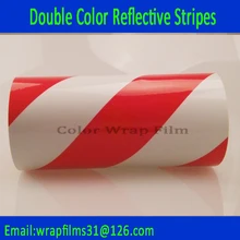 Red and white double color reflective sheeting PET type Advertisement 1.24m Width 45.7mLength,