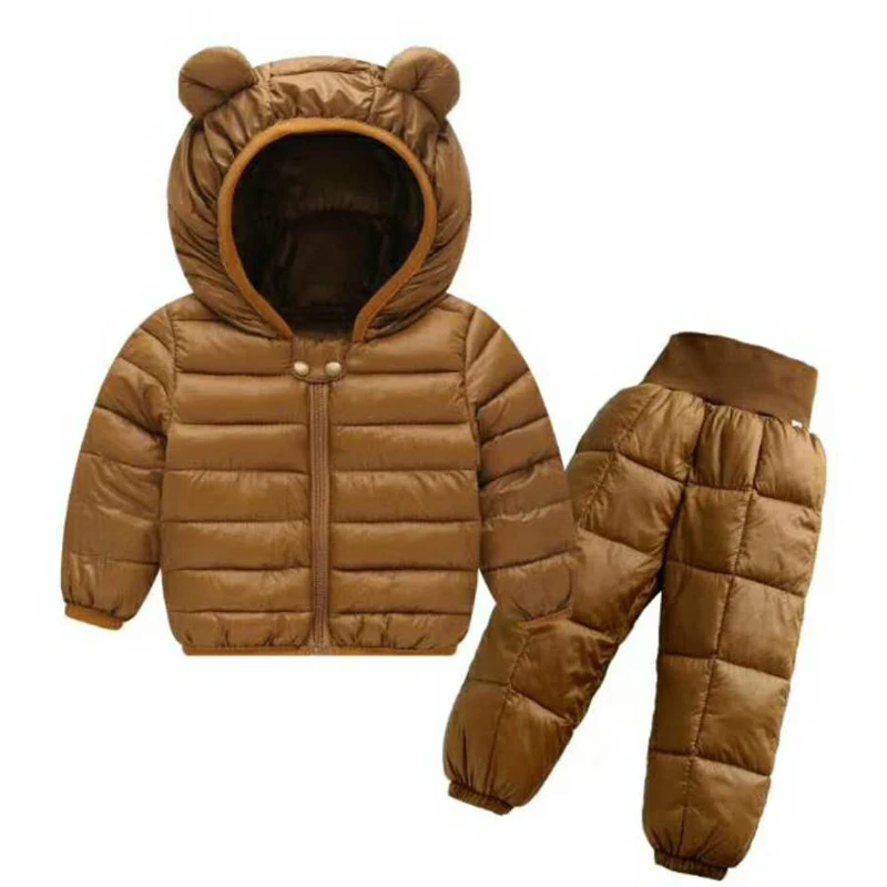

BibiCola Winter Boys Clothing Set Thick Worm Clothes Set For Baby Children Cotton Infant Boys Girls Clothes Set 2Pcs Coats+Pants