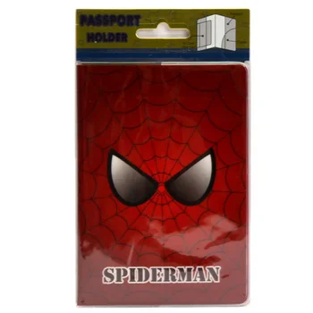 

ALIEME Men Travel Passport Cover Fashion Cartoon SpiderMan Women PVC Leather Credit Cover Business Passport Holders 14*9.6cm