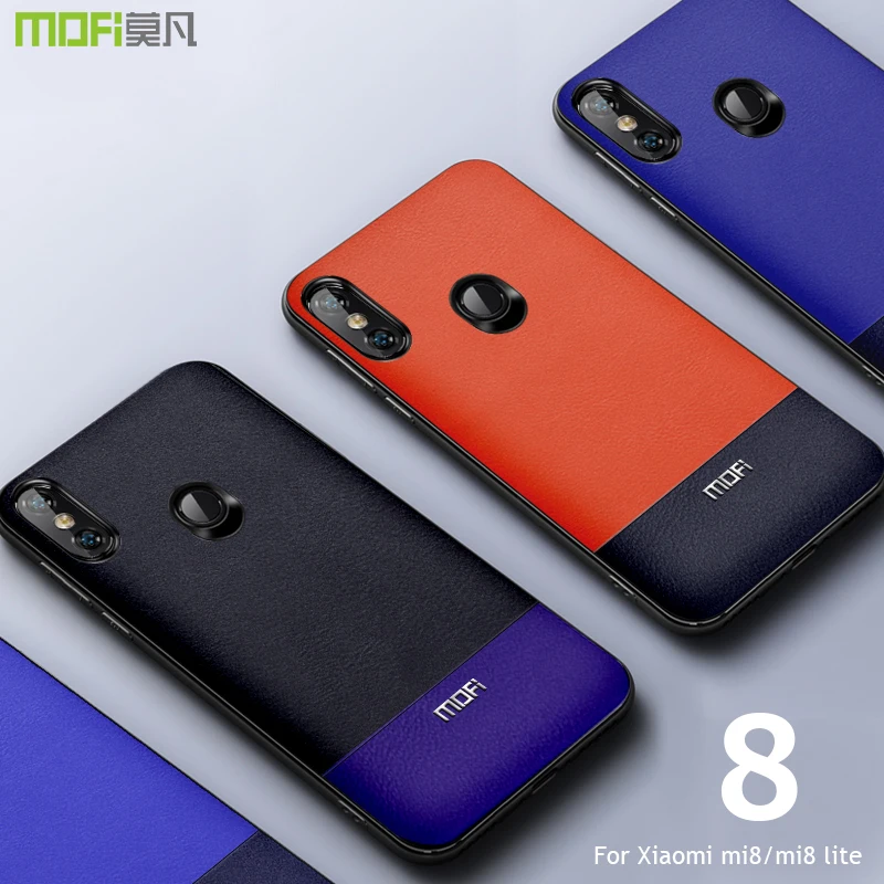 Чехол для xiaomi mi 8 MOFI lite кожаный чехол задней панели полный Nappa деловой |