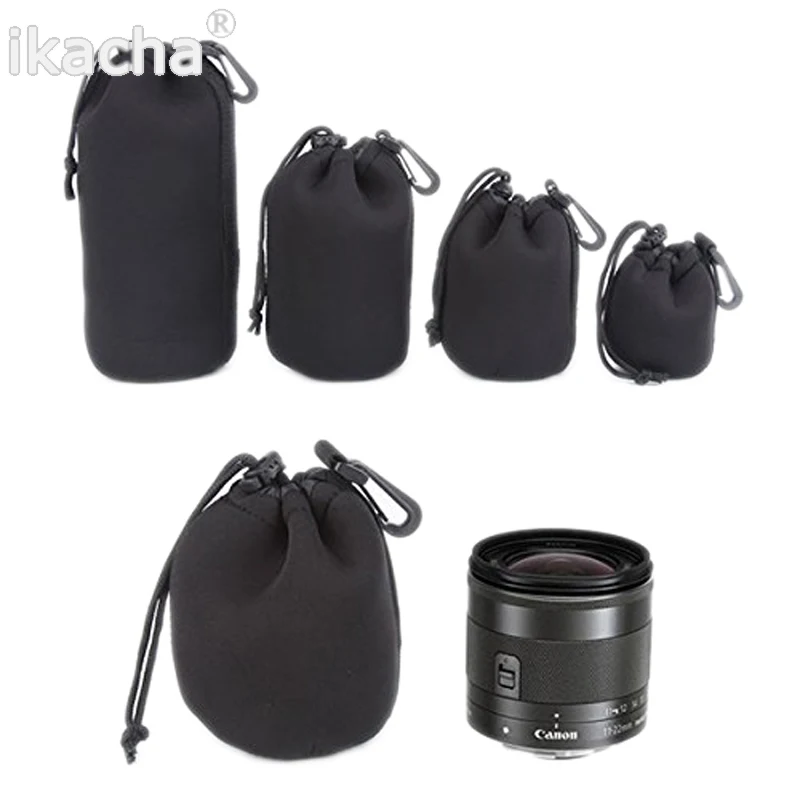 4X неопрен мягкая защитная сумка для объектива камеры сумка чехол Backpact Набор Размер: s m l xl