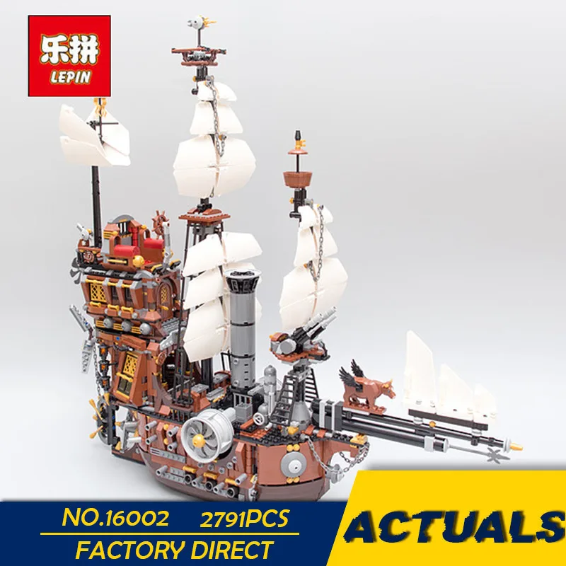 

LEPIN 16002 2791PCS Modular Pirate Ship Metal Beard's Sea Cow Building Block Set Bricks Kits Set Toys Compatible 70810
