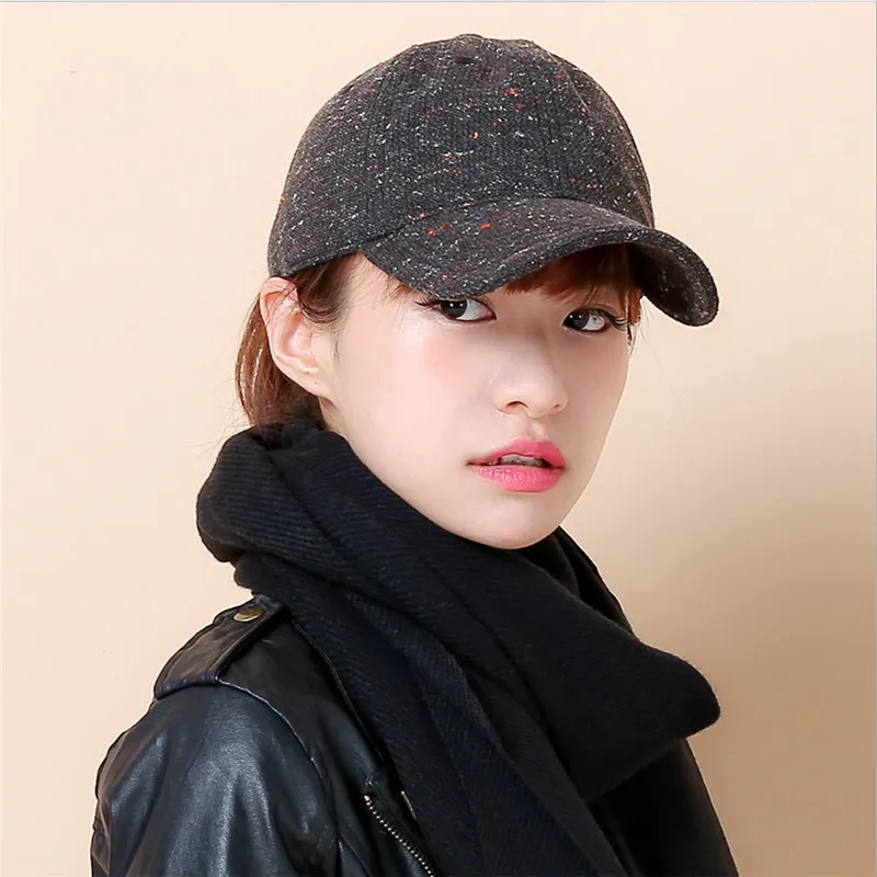 

New arrival women baseball cap hat autumn-winter solid color prevented bask cap women's and ladies casual sports snapback hats