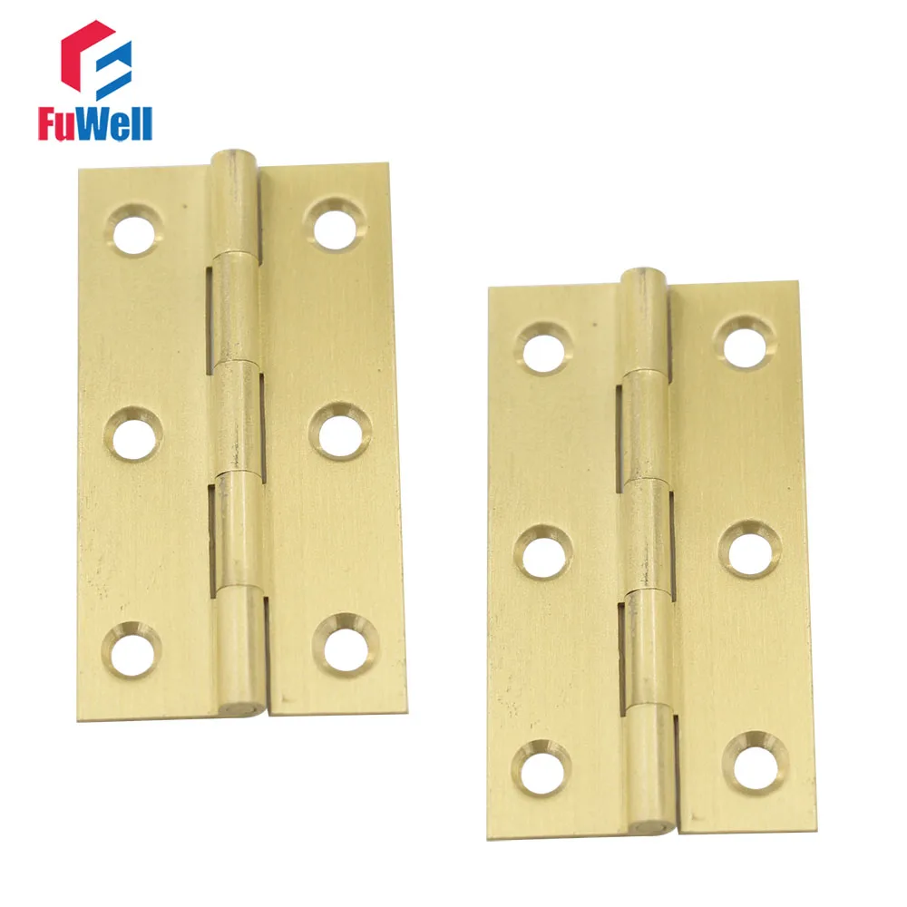 10pcs 2.5inch Brass Hinges Furniture Fixtures Bronze Hinges 1mm