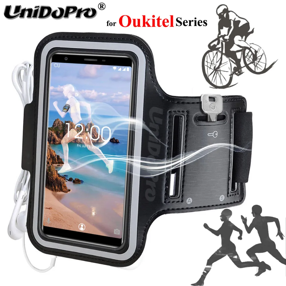 

Phone Arm Bag Case for Oukitel Y4800 C8 C9 C10 C11 C12 C13 C15 U17 U18 U19 U23 U25 Pro K8 K12 Running Arm Band PU Leather Cover