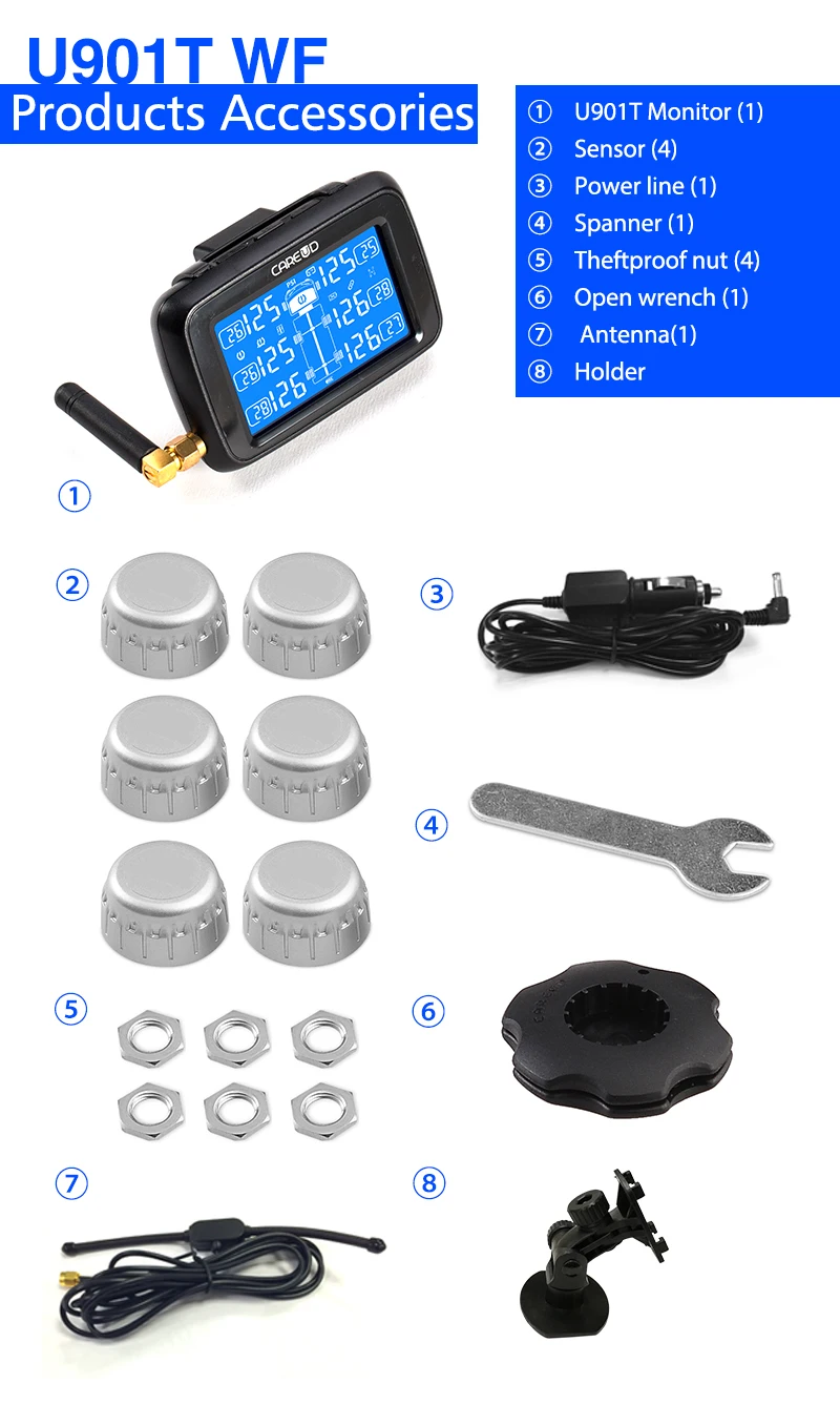 Infitary, хорошее качество, каркасный Грузовик TPMS с 6 внешними датчиками, Универсальная автомобильная система контроля давления в шинах, Автоматическая охранная сигнализация