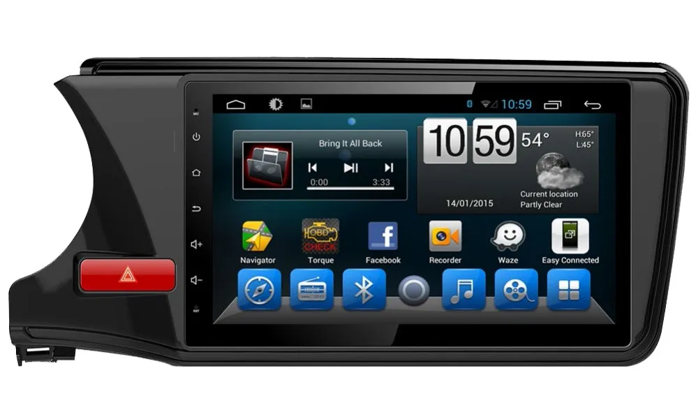 Discount 10.1" HD 1024*600 Android 6.0 Car DVD Radio GPS Stereo Navigation Player for Honda City 2014 2015 2016 GPS Radio WIFI 4G BT 1