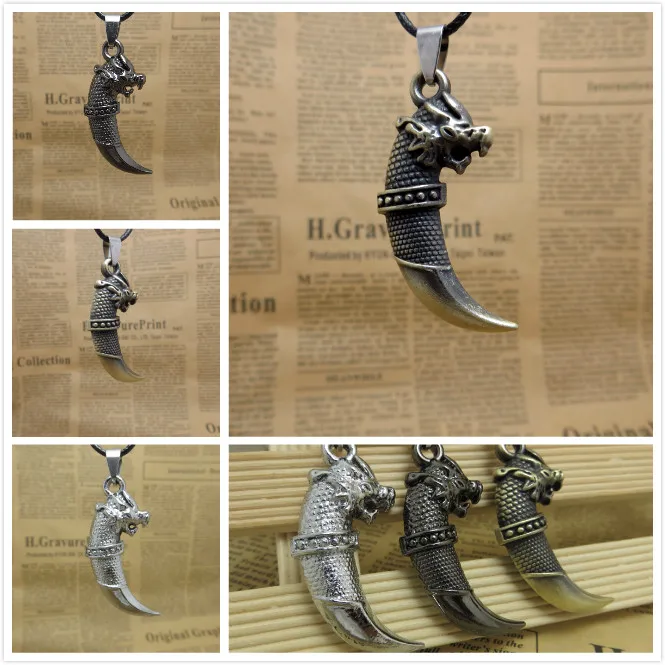Wolf Head Angelica Fashion Casual Sporty Men Necklace Wolf Teeth Fang Beast Pendant men Pendant Necklaces Wolf Head Angelica Fashion Casual Sporty Men Necklace Wolf Teeth Fang Beast Pendant men Pendant Necklaces