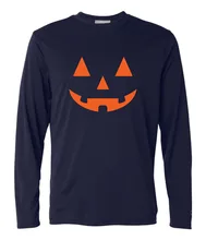 Novelty JACK O LANTERN PUMPKIN Halloween printed T Shirt 2017 men harajuku fitness long sleeve brand