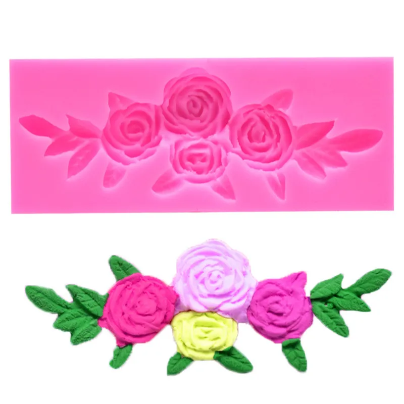 

TTLIFE Rose Flower Bloom Floral Silicone Fondant Soap 3D Cake Mold Cupcake Jelly Candy Chocolate Decorating Baking Tool Moulds