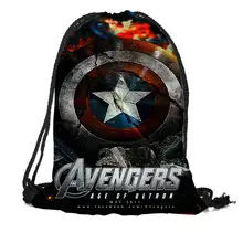Marvel рюкзак с принтом на шнурках путешествия пляжные школьные сумки большой емкости настроить ваши изображения