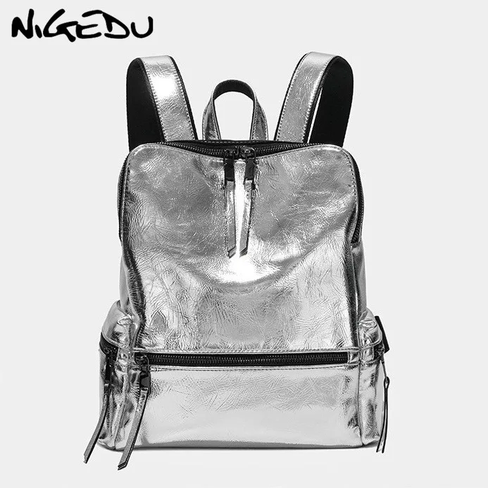 NIGEDU модные блестящие женские рюкзаки большой емкости школьная сумка для девочек подростков качественный женский рюкзак для ноутбука рюкзак для путешествий