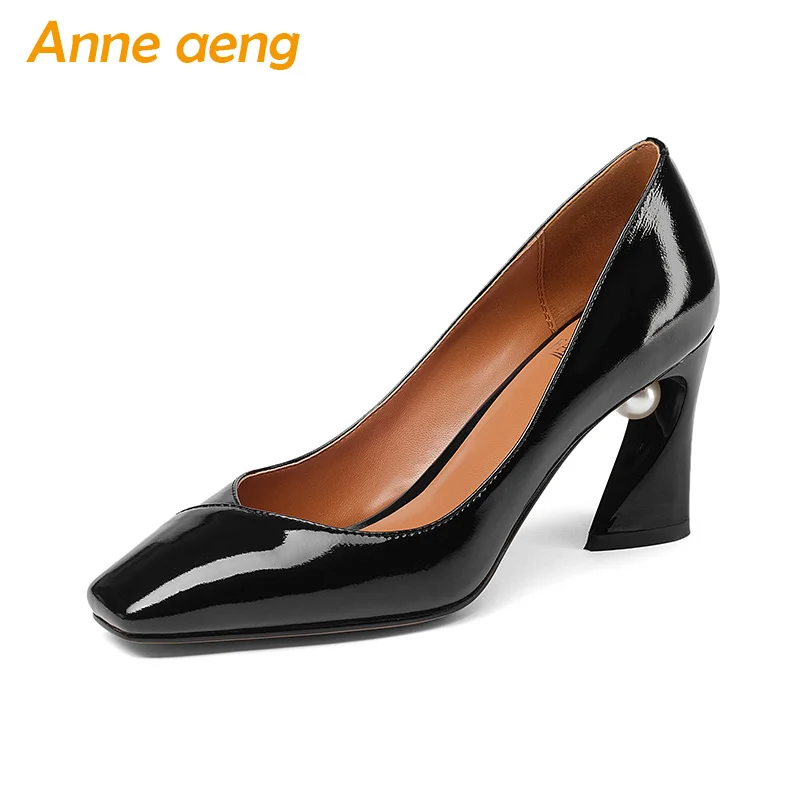 

New Spring/Autumn Genuine Leather Women Pumps High Heels Pigskin Insole Pointed Toe Sexy Office Ladies Women Shoes Black Pumps