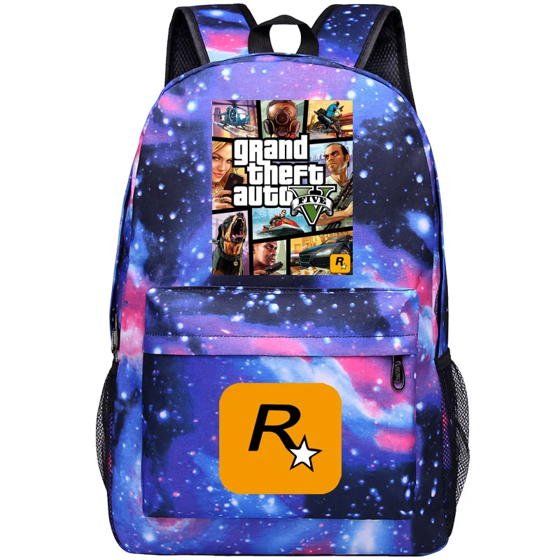 Рюкзак Grand Theft для мальчиков GTA Холщовая Сумка дорожная школьная сумка подростков