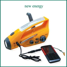 [Семь Neon] 30 Комплекты лакированной Динамо Солнечный/сигнал тревоги/мобильного телефона Зарядное устройство fm/am радио /яркий свет кемпинг tourch