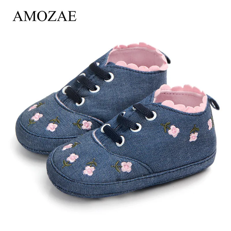 

First Walker Fashion Baby Shoes Flower Embroidery Soft Sole Toddler Shoes Infant Amozae Boy Girls Shoes Dropshipping