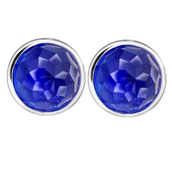 

December Stud Earring With London Blue Crystal 100% Authentic Sterling-Silver-Jewelry Free Shipping