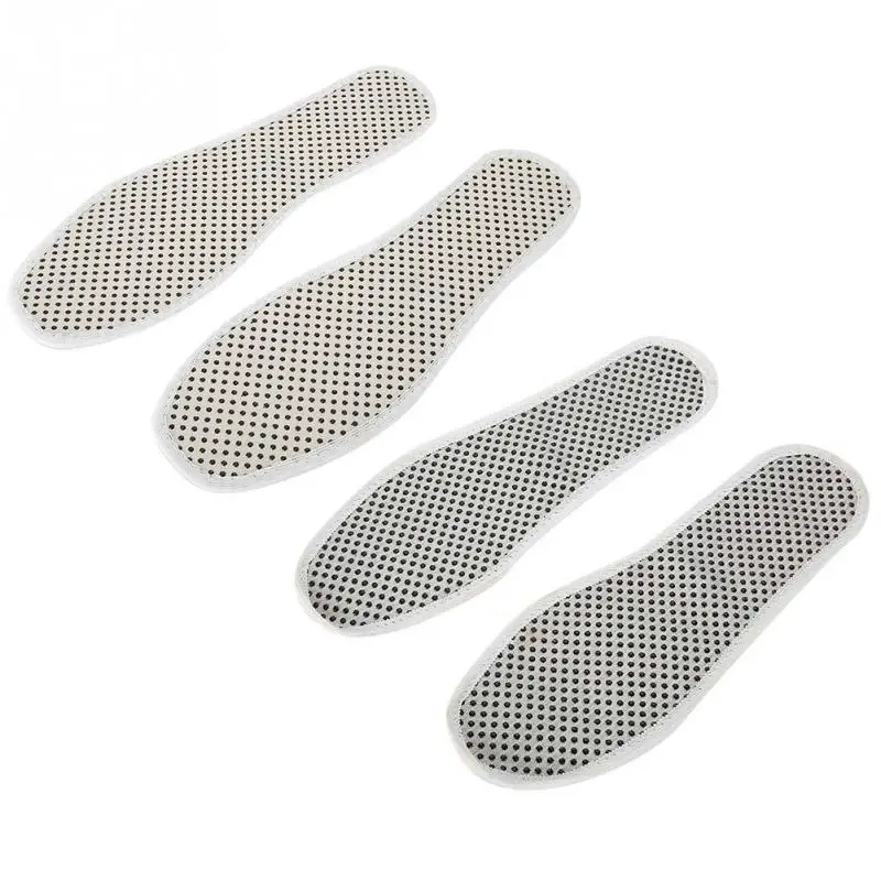 

1 Pair Far Infrared Self-heating Turmaline Magnet Therapy Insoles Unisex Foot Health Care Pads Nanotechnology Treatment Pain