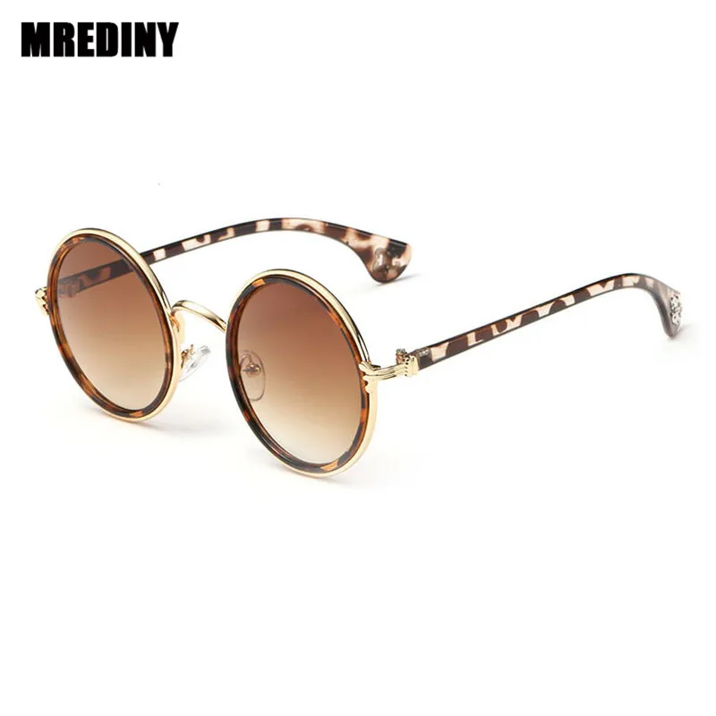 

MREDINY Vintage Sunglasses Women Retro Round Glasses vacation travel protect Sun Glasses Coating Eyewear gafas de sol mujer