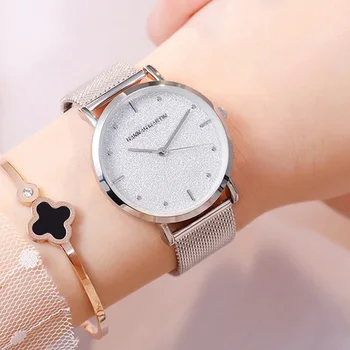 

Top Brand Fashion Starry Sky Ladies Clock Rose Gold Luxury Women Watches Mesh Steel Waterproof Female Wristwatch Gift for Wife
