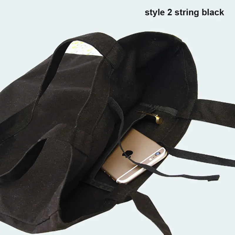 Heavy Duty Canvas Tote Bag Handmade 12-ounce Pure Cotton Canvas Shopping School Books Trip Bag Women Shoulder Bag Shopping Bags