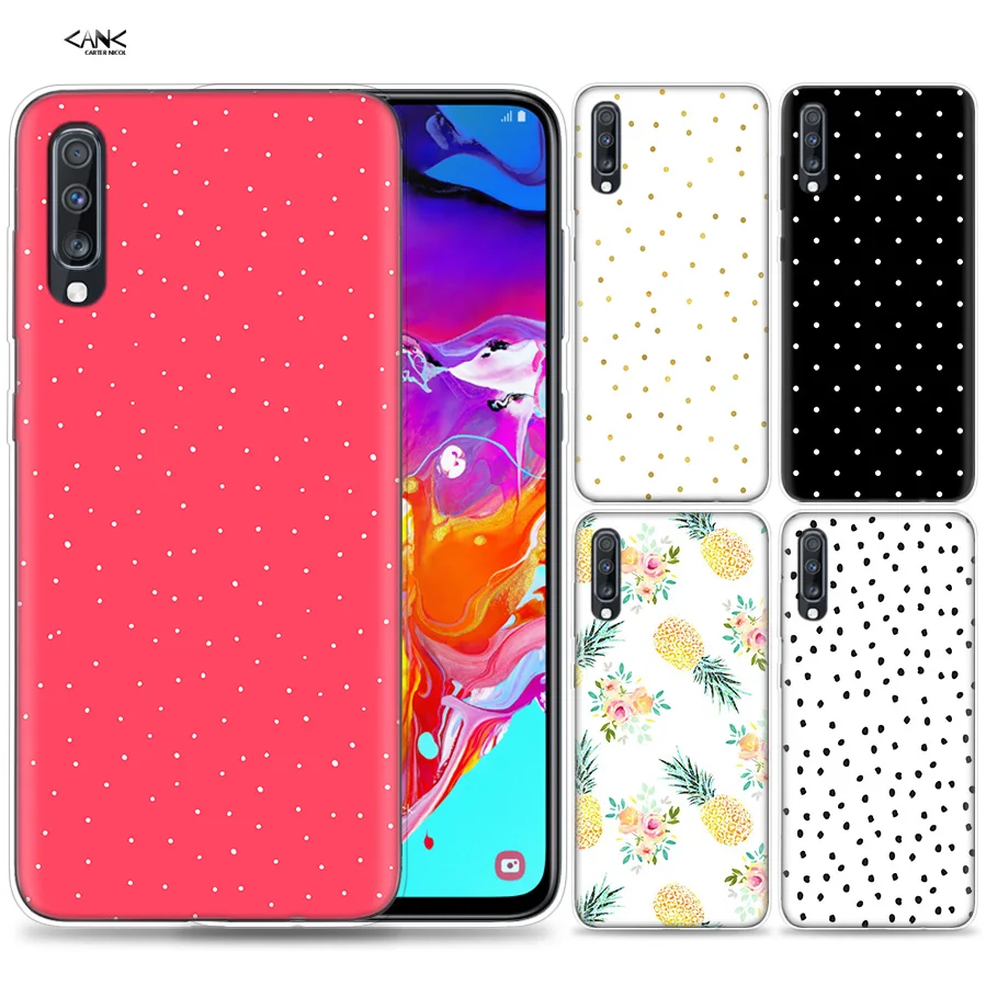 

Bags Case for Samsung Galaxy Mobile Phone A50 A70 A30 A20 J4 J6 J8 A6 A8 M30 A7 Plus 2018 Note 8 9 Polka Dots Coque J6Plus A6Plu