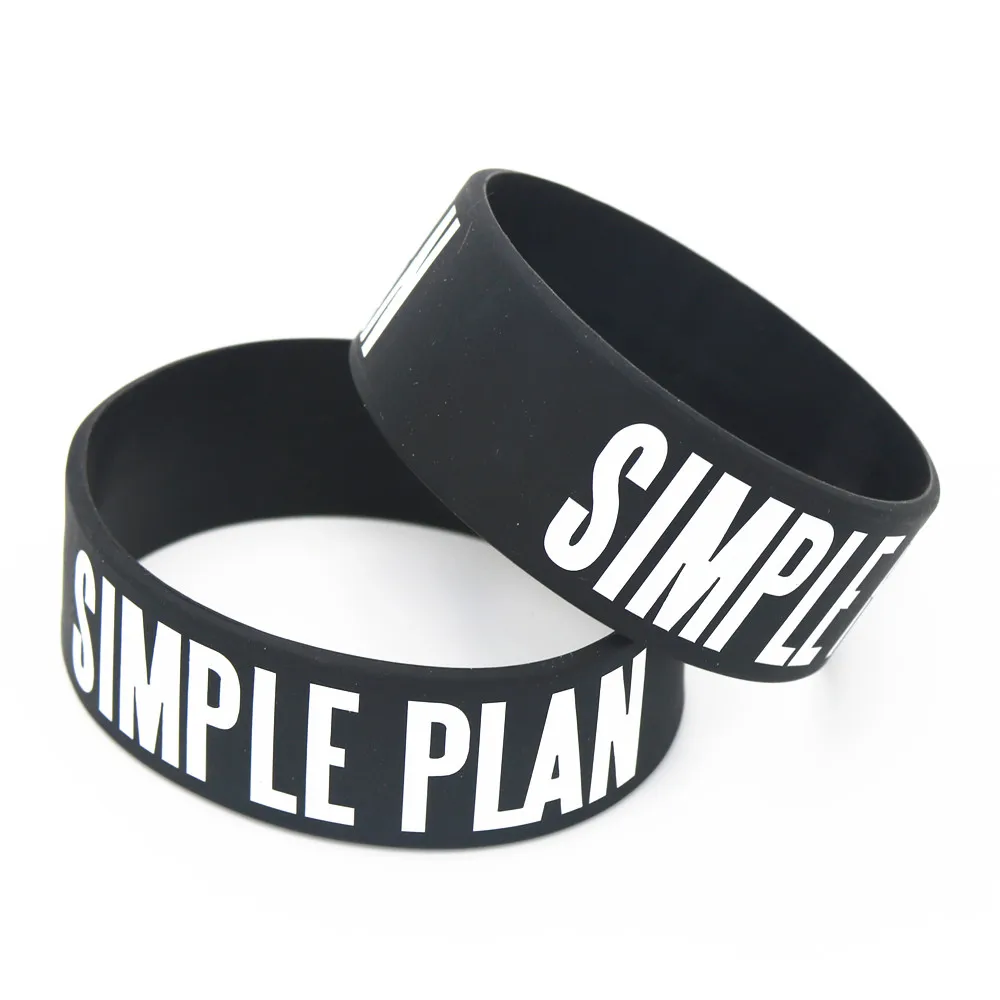 Lukeni Лидер продаж 1 шт. " широкие Simple Plan силиконовые браслеты печатных Браслеты и Браслеты для панк-группы музыка любовь cencert подарок sh156
