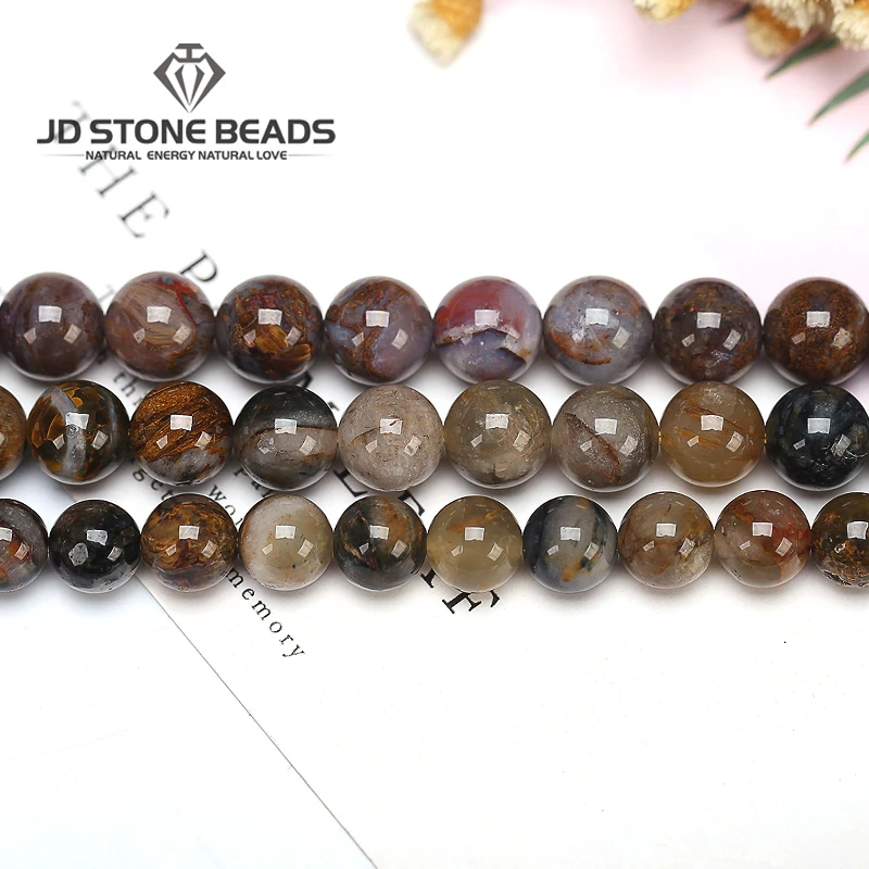 

Natural Pietersite Stone High Quality Loose Beads 6 8 10 12mm for Jewelry Making Precious Gemstone For Diy Bracelet Necklace