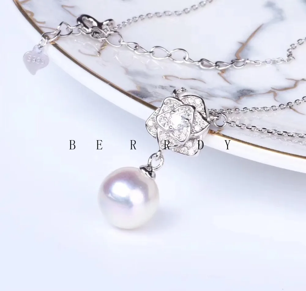 S925 Sterling Silver Pearl вечерние Цепочки и ожерелья серьги крепления выводы изысканный комплект ювелирных изделий Запчасти фитинги Для женщин