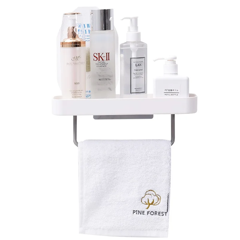 الحمام رفوف الحائط تخزين الرف المنظم للاستحمام حامل المرحاض الالتصاق تخزين الرف اكسسوارات