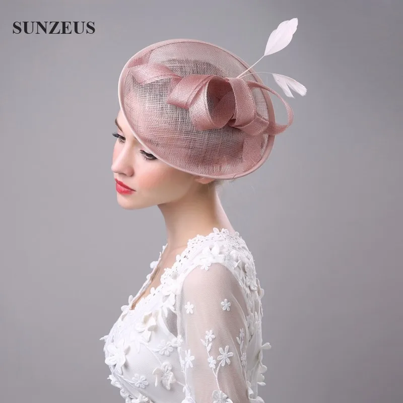 High Quality Hair-Fascinators Bow Feathers Hats For Wedding Mother Of The Bride Hats Hoed Voor Bruiloft Vrouwen SQ008
