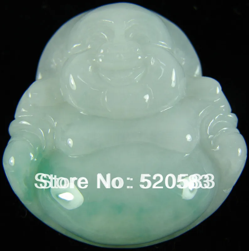 

Certified Fine Green Chinese Natural A Jade Jadeite Pendant Buddha
